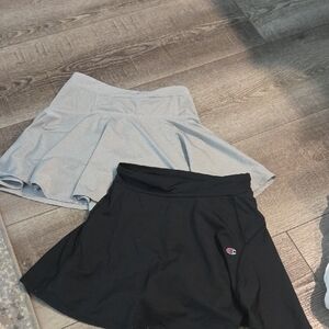 Champion girl''s Black and Gray skirts with built in shorts